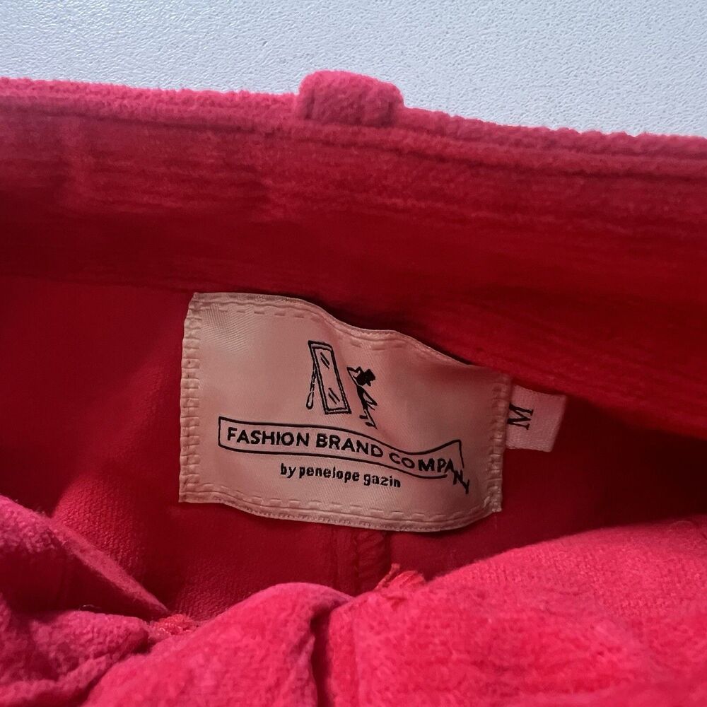 FASHION BRAND COMPANY by Penelope Gazin Pants‎ Women’s M Bright Pink Corduroy - Picture 3 of 9
